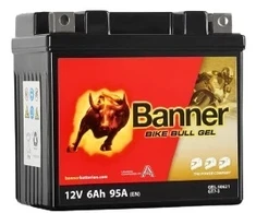 Banner 6Ah Bike Bull GEL 12V 95A akumuliatorius 114x71x106mm
