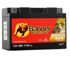 Banner 8Ah Bike Bull GEL 12V 112A akumuliatorius 150x69x105mm