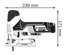 Bosch Akumuliatorinis siaurapjūklis GST 12V-70, be akumuliatoriaus ir kroviklio