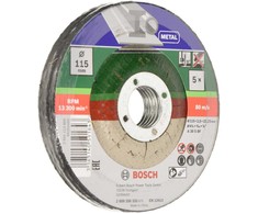Bosch Pjov.diskas, lenktas Metalui,D= 115 mm,5vnt