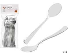 12 sidabrinių plastikinių šaukštų rinkinys, 24×9.5×3.5 cm, 10681, Kinvara