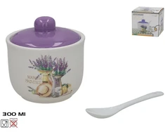 Lumarko Cukiernica su łyżką 300 ml rožinė dolomit 10.00 x 10.00 x 9.50 KITCHEN&amp;GO