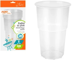 Daugkartiniai alaus puodeliai, 500 ml, 6 vnt., 17.5 x 6.5 x 31, 70263, Simple Solution