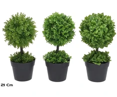Dirbtinis dekoratyvinis medis vazone 21 cm, 12x12x21 cm, LITO