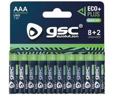 GSC EcoPlus alkaline LR03 (AA) šarminės baterijos, 10 vnt./pakuotėje, 106000054