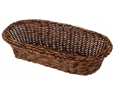 Krepšelis, pailgos ovalo formos, rudas, 30 x 15 x 7,5 cm, 5974 LB, GALICJA