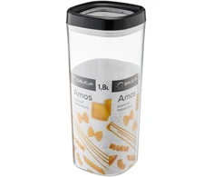 Maisto laikymo indas, 1,8 L, juodas, 10,8 x 10,8 x 25,5 cm, 29571, GALICJA