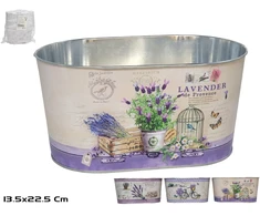 Ovalus cinkuotas kibiras Bejar 3 asortimentai 22,5x13,5x11 cm, GARDEN ENJOY