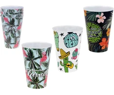 Plastikinių puodelių rinkinys, 4 vnt., 400 ml, 8.5 x 8.5 x 15, 70227, Simple Solution