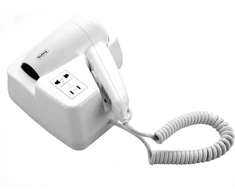 Prie sienos montuojamas plaukų džiovintuvas, 1300W, 2 greičio nustatymai, Balta, 55R51100HT, Rosberg