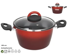Puodas su dangčiu, 20 cm, ~3 l, Rosso, 28,00 x 20,00 x 19,00 cm, Magefesa