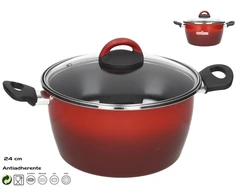Puodas su dangčiu, 24 cm, ~5 l, Rosso, 34,00 x 26,00 x 22,00 cm, Magefesa