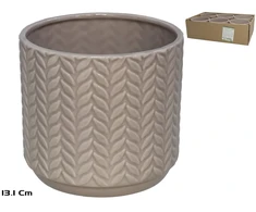 Rudas keraminis gėlių vazonas Chiara 13,1x13,1x12,5 cm, GARDEN ENJOY