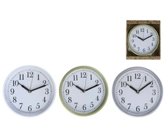 Sieninis laikrodis 20 cm, 3 rūšių, 20,0 x 20,0 x 3,5 cm, DECORLIFE