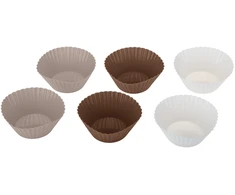 Silikoninės keksiukų kepimo formelės, 6 vnt., 19754 1, 7,8 x 5 x 3, GALICJA