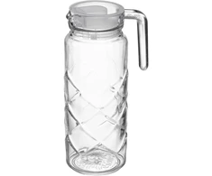 Stiklinis ąsotis su dangčiu, 1 L, raštas 3, 14 x 9 x 24 cm, 47955, GALICJA