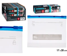 Universalūs maišeliai su užtrauktuku 1 l, 20 vnt., 20×17+2.5 cm, 87070, Leknes