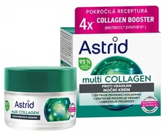 Astrid Naktinis kremas nuo raukšlių ir elastingumą atkuriantis Multi Collagen (Kreminis) 50 ml