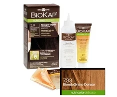 Biokap NUTRICOLOR DELICATO - hair color - 7.33 golden wheat blonde 140 ml