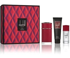Dunhill Icon Racing Raudona dovanų rinkinys: 100 ml ir 30 ml Eau De Parfum purškiklis + 90 ml dušo želė