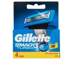 Gillette Mach3 Turbo spare blades for men 4 pcs