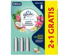 „Glade Touch &amp; Fresh“ egzotiškų tropinių žiedų 2+1 oro gaiviklio papildymo rinkinys