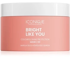 ICONIQUE Professional BRIGHT LIKE YOU Atkuriamoji ir apsauginė kaukė dažytiems plaukams
