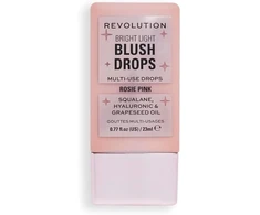 Makeup Revolution Bright Light Blush Drops With Hyaluronic Acid Radiant Finish Rožinė Rosie 23ml