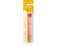 Mediblanc Vaikiškas dantų šepetėlis Ultra Soft oranžinis/rožinis 2 vnt.