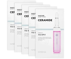 Missha Mascure Sheet Kaukė Ceramide lakštinė veido kaukė su keramidais jautriai/sausai odai, 28 ml