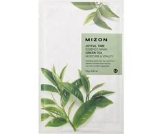 Mizon „Joyful Time“ (esensinė žaliosios arbatos kaukė) veido kaukė su žaliąja arbata drėkinimui ir gyvybingumui