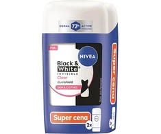 Nivea B&amp;W Invisible Clear Duo – kietųjų antiperspirantų rinkinys 50 ml