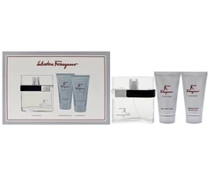 Salvatore Ferragamo F By Salvatore Ferragamo For Men 3 Pc Gift Set Including 34oz Eau De Toilette Purškiklis 25oz Dušo želė And 25oz After Shave Balm