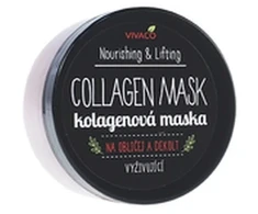 Vivaco maitinamoji ir stangrinamoji kolageno kaukė veidui ir dekoltė sričiai 100 ml