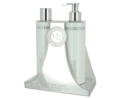 Crystals Set Vivian Gray: Baltas Crystals Softening Dušo želė For All Skin Types, 250 ml + Baltas Crystals Hydrating Losjonas kūnui, 250 ml
