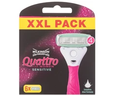 Wilkinson Sword Quattro For Women Sensitive keičiami peiliukai moteriai, 1 peiliukas