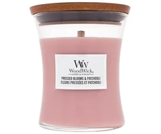 WoodWick Aromatinė žvakė (Pressed Blooms &amp; Patchouli), 275 g