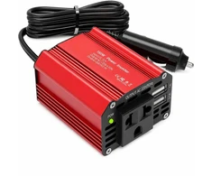 12 V į 220 V automobilinis maitinimo keitiklis 150 W, DC į AC konverteris, 1 kintamosios srovės lizdas, dvigubas USB automobilinis įkroviklis adapteris, automobilinis įtampos keitiklis, 12 V į 220 V inverteris