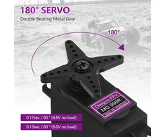 180° pasukamas metalinių krumpliaračių servovariklis MG996R, metalinis servo variklis RC modeliams, 180° metalinių krumpliaračių servo RC modeliams