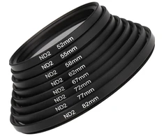 37 mm ND2 filtras, neutralios tankio ND2 filtras, 1 žingsnio ND filtras, 37 mm pilkojo filtro ND2 filtras, 37 mm šviesos slopinamasis ND2 filtras