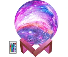 3D mėnulio lempa naktinė švieselė, mėnulio lempa 13 cm, RGB mėnulio šviesa, 3D mėnulio šviestuvas, mėnulio naktinė lempa, spalvota mėnulio lempa