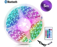 5 m RGB LED juosta su „Bluetooth“, LED lemputės juosta, RGB šviesos juosta, 5 m LED lemputės juosta