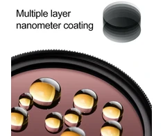 52 mm ND8 filtras, neutralus tankio filtras ND8, 3 žingsnių ND filtras, 3 stopų neutralio tankio filtras, ND8 šviesos slopinimo filtras