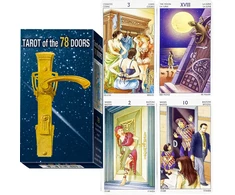 78 durų Taro kortų kaladės rinkinys – vandeniui atsparus popierius, būrimui, divinacijai, mistiškam Taro skaitymui, Taro kortos, būrimo kortos, pranašavimo kortos