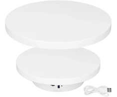 Didelė 40 cm besisukanti ekspozicinė platforma, 360° tylus sukamasis stovas fotografijai, produktų ekspozicijai, didelės apkrovos sukamasis pagrindas, besisukantis padėklas, sukamasis pjedestalas (Ekspozicinė prekė)