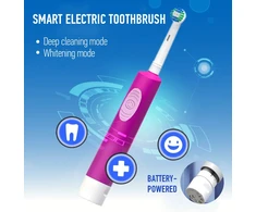 Elektrinis dantų šepetėlis, violetinis, įkraunamas dantų šepetėlis, automatinis dantų šepetėlis, elektrinė dantų šepetėlė, automatinė dantų šepetėlė