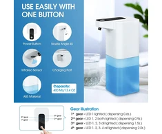 Elektrinis muilo dozatorius, automatinis muilo dozatorius 400 ml, bekontaktis muilo dozatorius, elektroninis muilo dozatorius