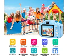HD vaizdo vaikų mėlyna kamera, vaikų skaitmeninė kamera, mini vaikų kamera, vaikiška kamera, mėlyna vaikų fotokamera
