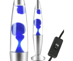 Lavos lemputė su mėlynais burbulais 360 mm, lavos lempa su mėlynu vašku, lavos lempa su mėlynais burbulais
