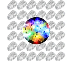 LED balionų lemputės, RGB, LED lempos balionams 50 vnt., LED balionų švieselės, LED švieselės balionams
